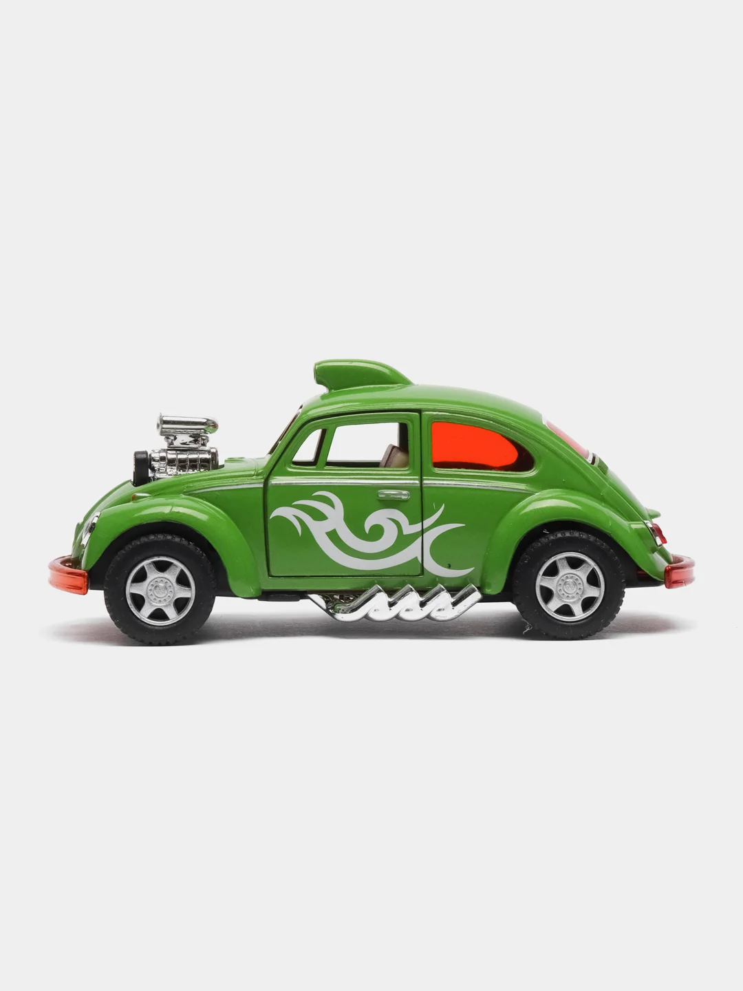 Лайм машинка металлическая Kinsmart Volkswagen Beetle Custom Dragracer KT5405D, 1:32