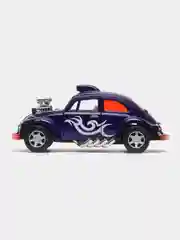 Фиолетовый машинка металлическая Kinsmart Volkswagen Beetle Custom Dragracer KT5405D, 1:32