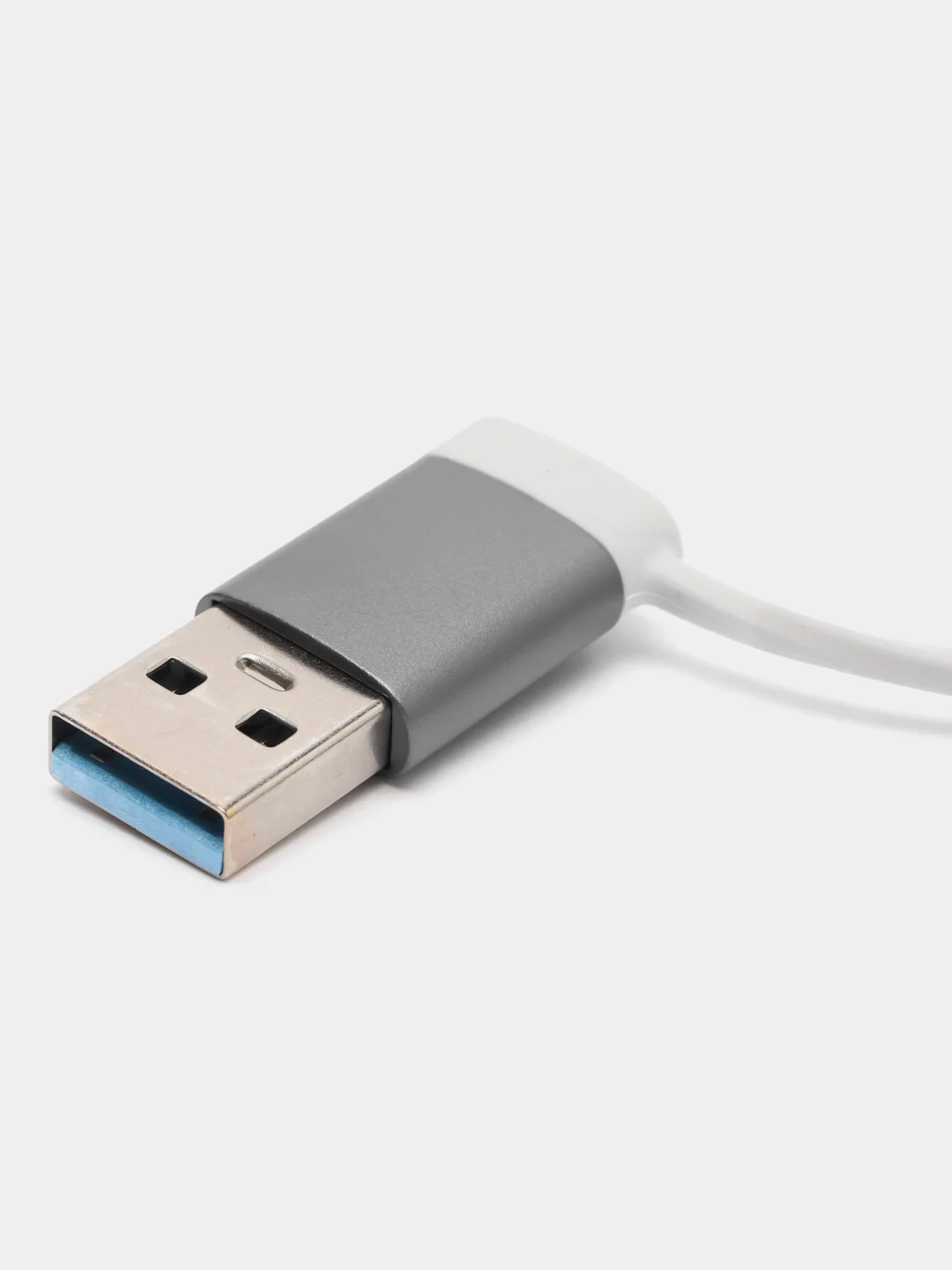 Серебряный usb hub концентратор универсальный usb 3.0 type-c 4 в 1