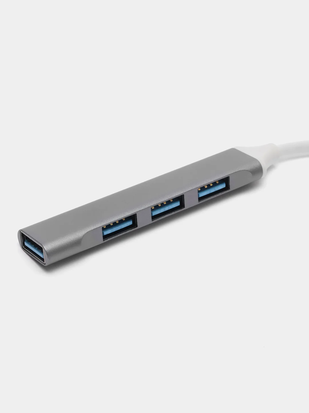 Серебряный usb hub концентратор универсальный usb 3.0 type-c 4 в 1