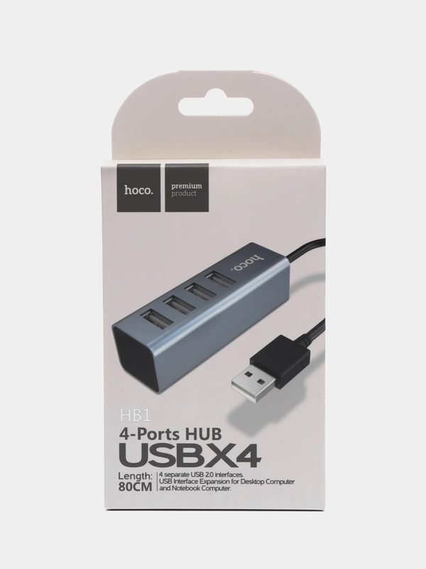 USB-концентратор на 4 порта USB, разветвитель HOCO HB1, переходник, адаптер хаб