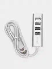 Серебряный usb-концентратор на 4 порта USB, разветвитель HOCO HB1, переходник, адаптер хаб