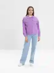 Лавандовый куртка джинсовая женская