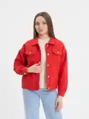 Красный куртка джинсовая женская
