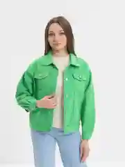 Зеленый куртка джинсовая женская