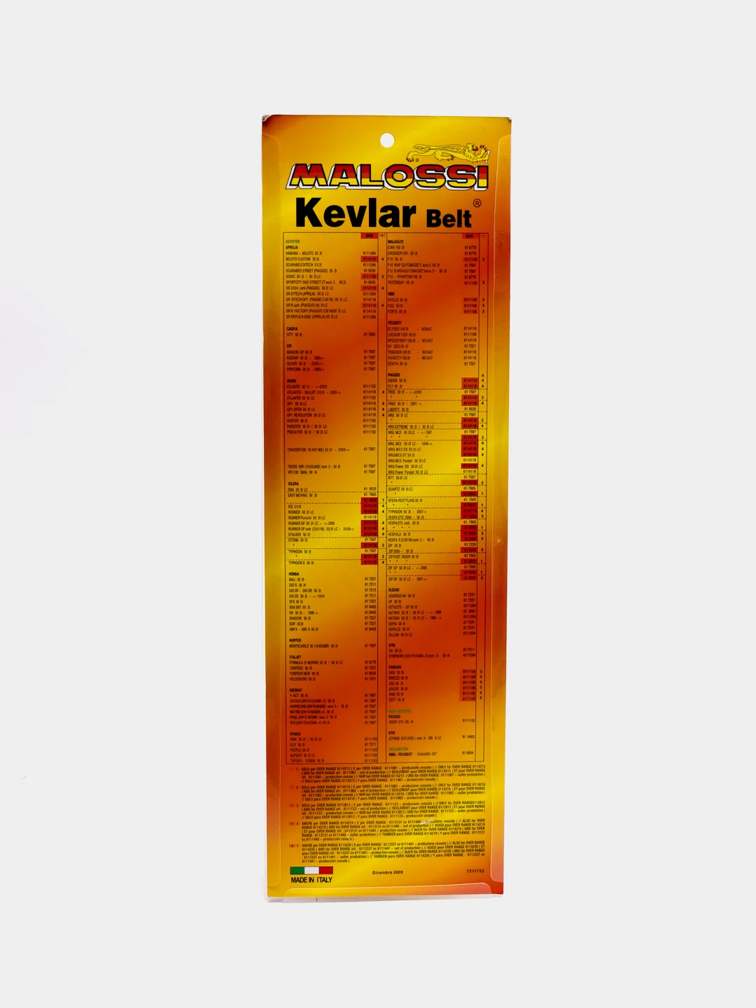 Ремень вариатора скутер MALOSSI Kevlar 4T 139QMB, 669 х 18 x 30