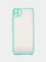Бирюзовый чехол Realme C11 2020, пластиковый матовый с цветными кнопками