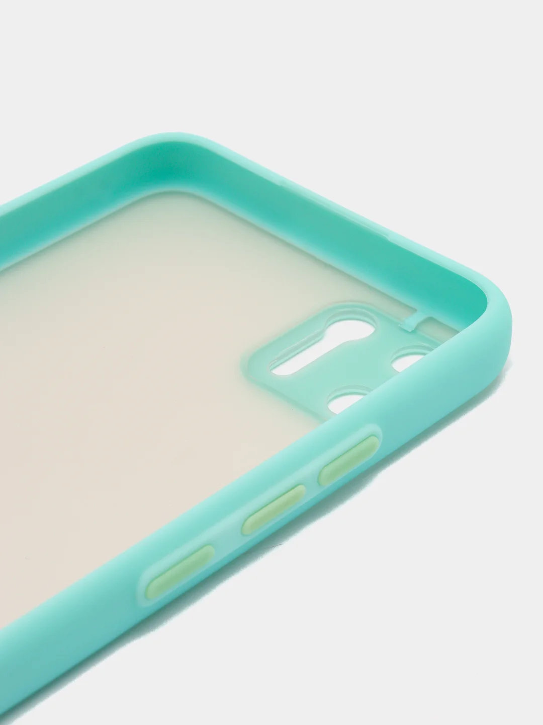 Бирюзовый чехол Realme C11 2020, пластиковый матовый с цветными кнопками