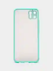 Бирюзовый чехол Realme C11 2020, пластиковый матовый с цветными кнопками