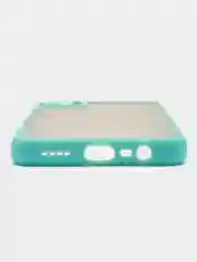 Бирюзовый чехол Realme C11 2020, пластиковый матовый с цветными кнопками