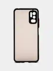 Черный чехол Xiaomi Poco M3 Pro, Redmi Note 10T, пластиковый, матовый, с цветными кнопками