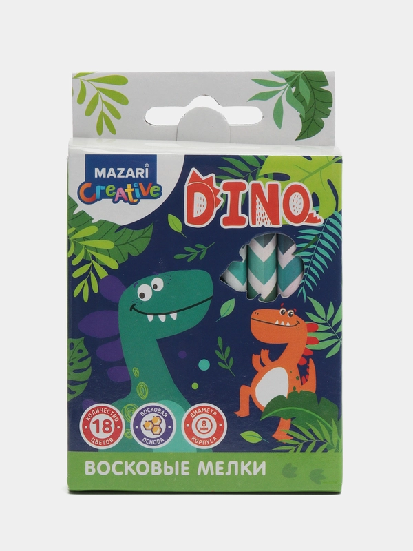 Мелки восковые, 18 цветов