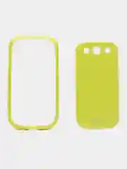 Желтый пластиковый чехол налкадка-бампер для Samsung S3 / i9300