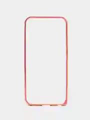 Тёмно-розовый бампер алюминиевый для iPhone 5 / 5S / SE, с узором