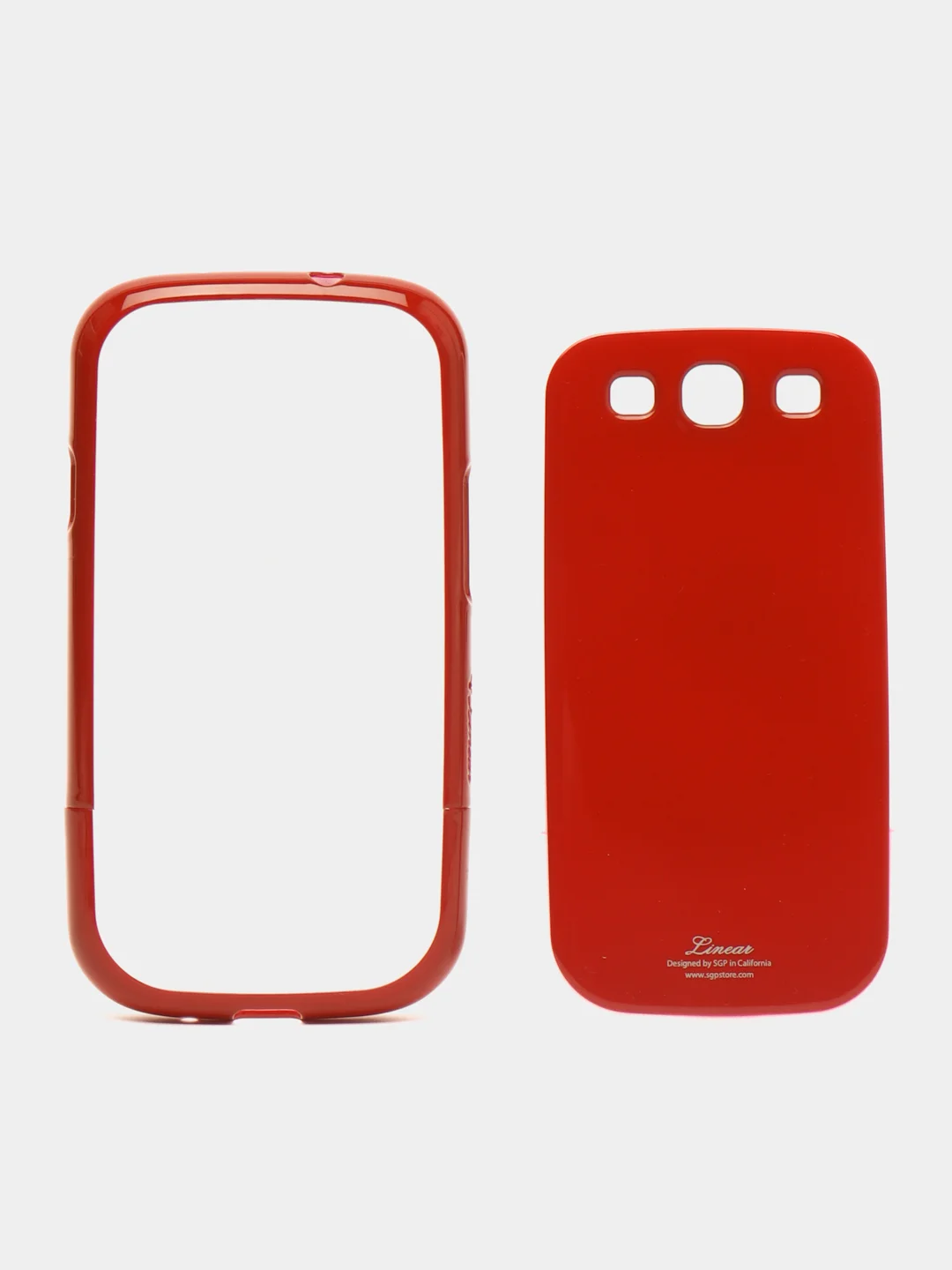 Бордовый пластиковый чехол налкадка-бампер для Samsung S3 / i9300