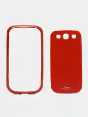 Бордовый пластиковый чехол налкадка-бампер для Samsung S3 / i9300