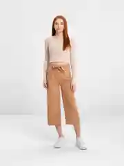 Хаки брюки женские кюлоты летние, бриджи