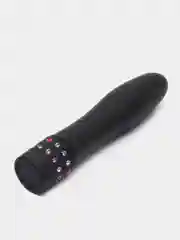 Черный мини вибратор со стразами, женский