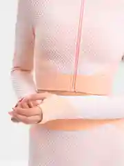 Розовый спортивный бесшовный костюм, с лосинами