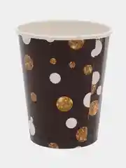 Черный стаканчики бумажные, одноразовые, 6 шт