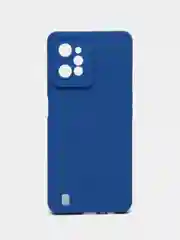 Синий чехол силиконовый на Realme C31, с защитой камеры