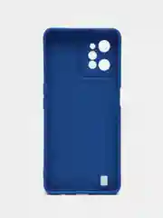 Синий чехол силиконовый на Realme C31, с защитой камеры