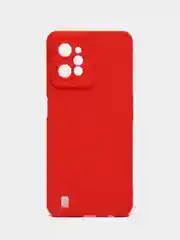 Красный чехол силиконовый на Realme C31, с защитой камеры