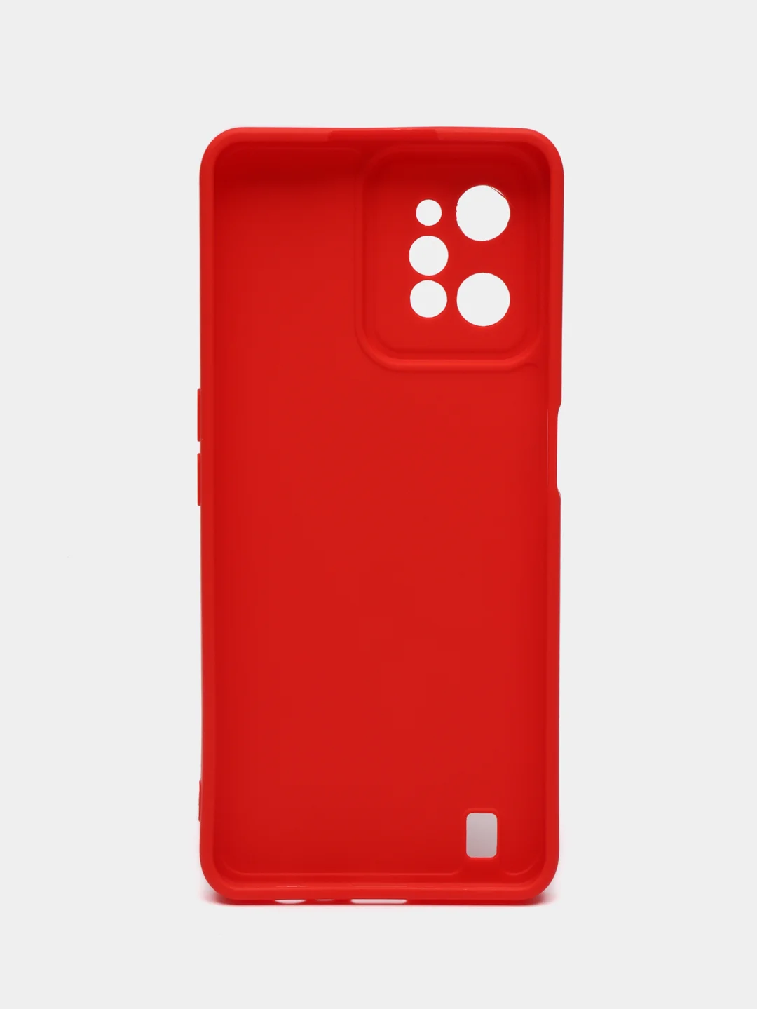 Красный чехол силиконовый на Realme C31, с защитой камеры