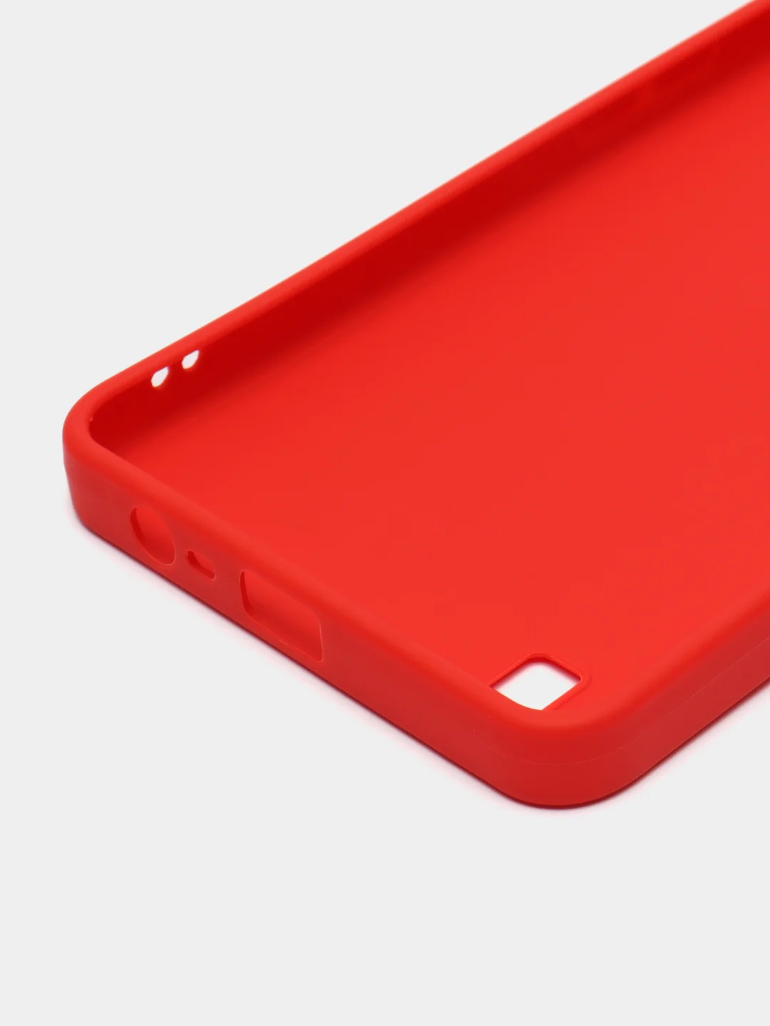 Красный чехол силиконовый на Realme C31, с защитой камеры