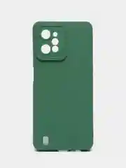 Зеленый чехол силиконовый на Realme C31, с защитой камеры