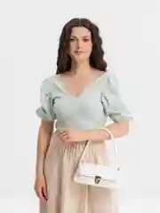 Белый женская сумка багет