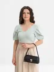 Черный женская сумка багет