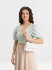 Белый женская сумка кросс-боди, через плечо