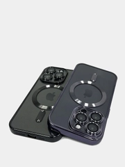 Магнитный чехол MagSafe iPhone 14 Plus Pro Max с гальваническим покрытием