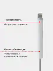 Белый защита кабеля от излома, термоусадка для провода зарядки айфон, 2 штуки