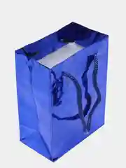 Синий пакет подарочный