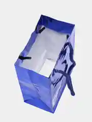 Синий пакет подарочный