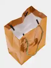 Золотой пакет подарочный