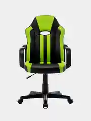 Компьютерное игровое офисное кресло (стул) Brabix Stripe Gm-202, экокожа, черное/зеленое