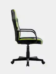 Компьютерное игровое офисное кресло (стул) Brabix Stripe Gm-202, экокожа, черное/зеленое