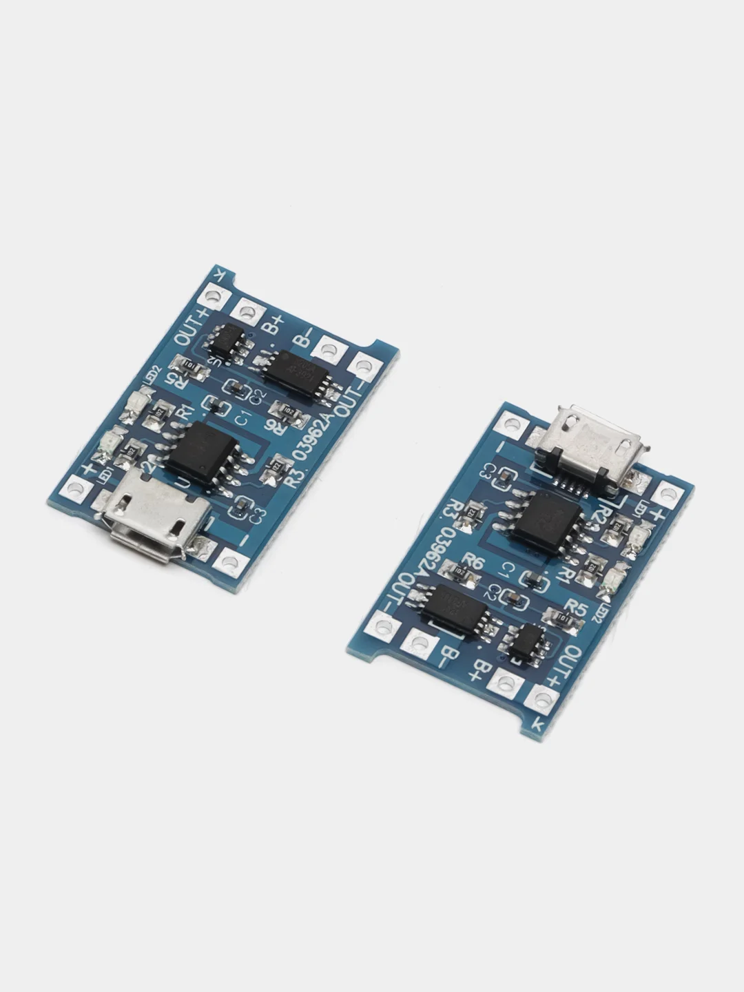 2шт. Модуль для зарядки литиевых аккумуляторов, 5V 1A, с контроллером, Micro USB