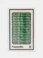 Зеленый набор образцов для микроскопа, 12 штук (микропрепараты)