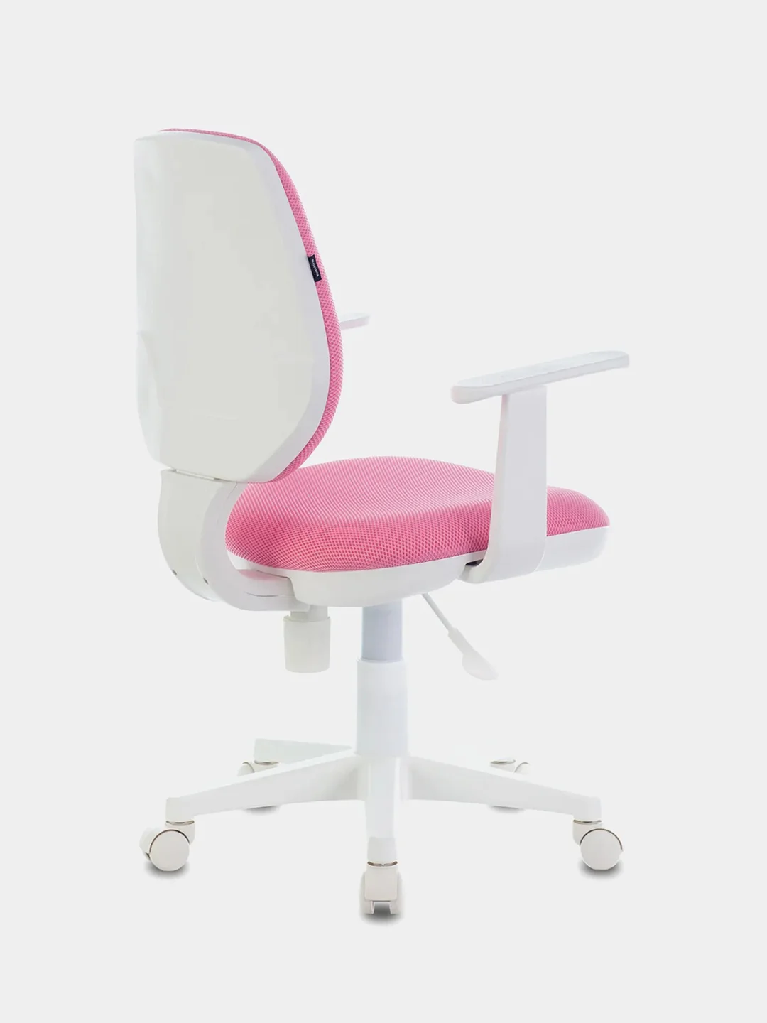 Кресло Brabix Fancy MG-201W, с подлокотниками, розовое, пластик белый, TW-13A, 532409
