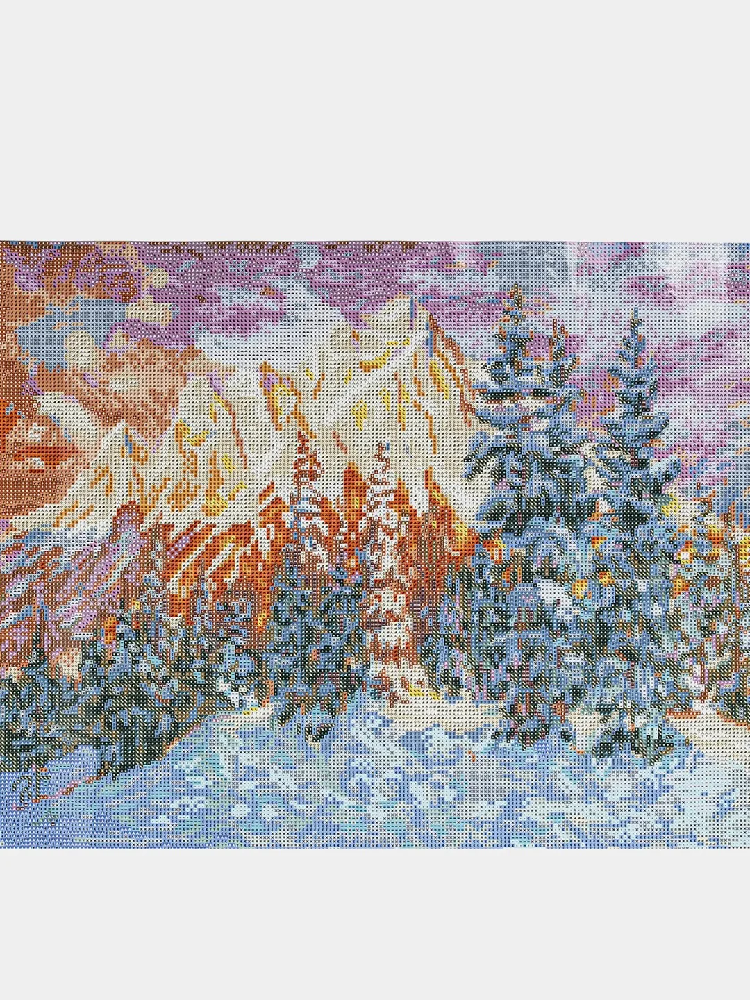 Алмазная мозаика картина вышивка из страз 40*50 см, "Закат в горах", 662580