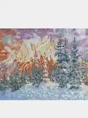Алмазная мозаика картина вышивка из страз 40*50 см, "Закат в горах", 662580