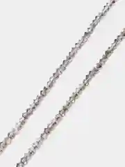 Серый стеклянные бусины "Биконусы", на нити, 3 мм