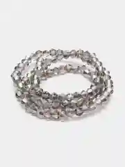 Серый стеклянные бусины "Биконусы", на нити, 3 мм