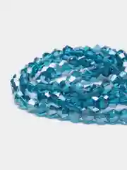 Морской стеклянные бусины "Биконусы", на нити, 3 мм