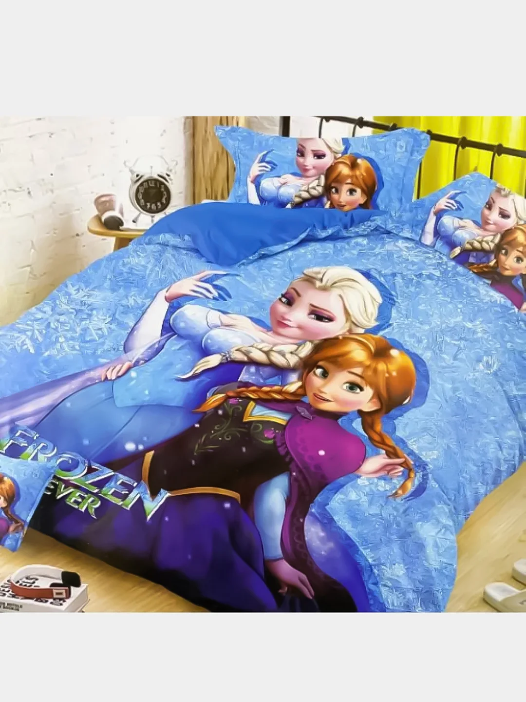 Серебряный комплект детского постельного белья сатин, 3D-рисунок
