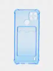 Аметистовый противоударный чехол realme C21y , кармашек для карт